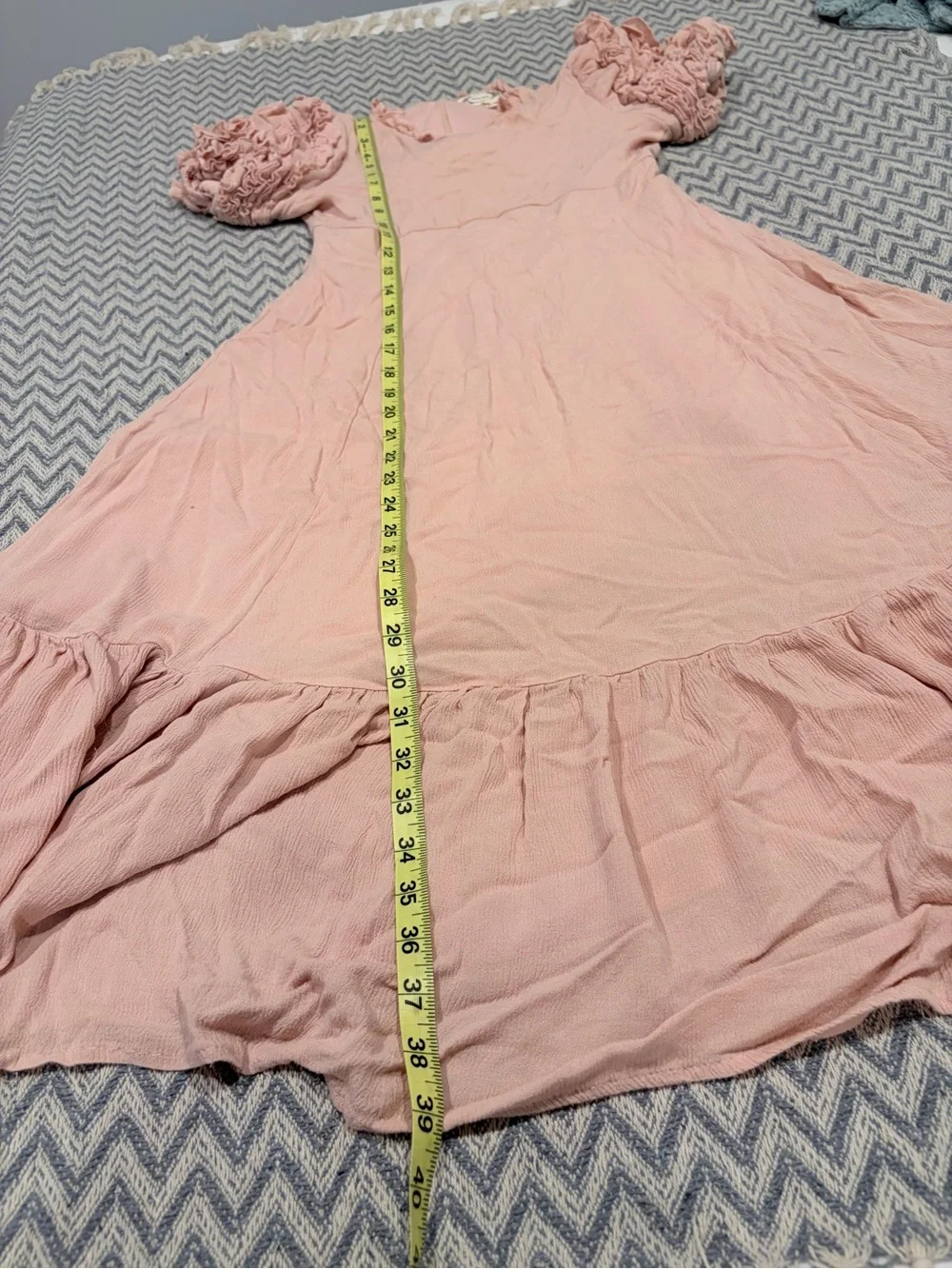 Mia Joy Girls Pink Ruffle Sleeve Dress – Size 10